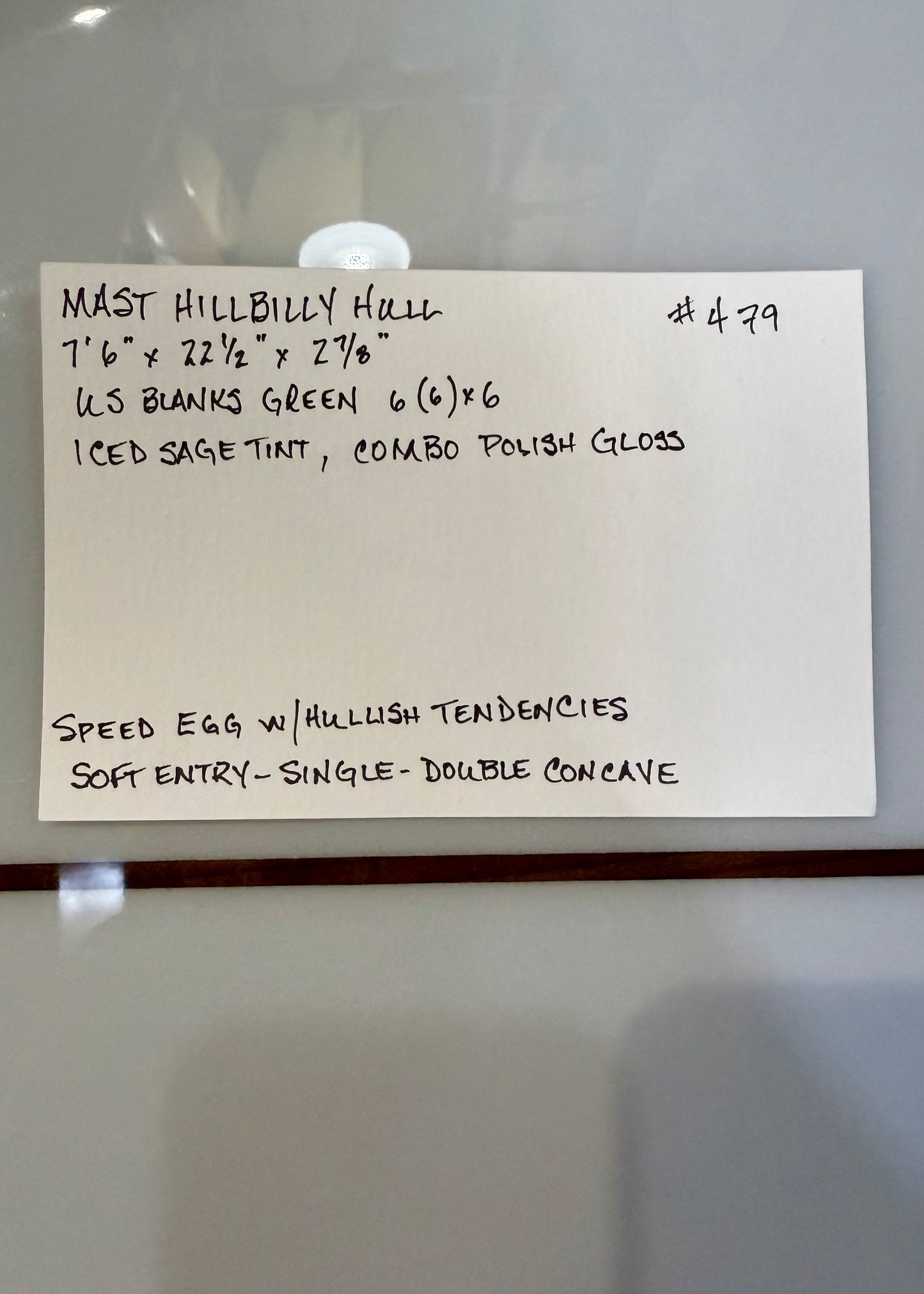 7'6 STEVE MAST HILLBILLY DISPLACEMENT HULL