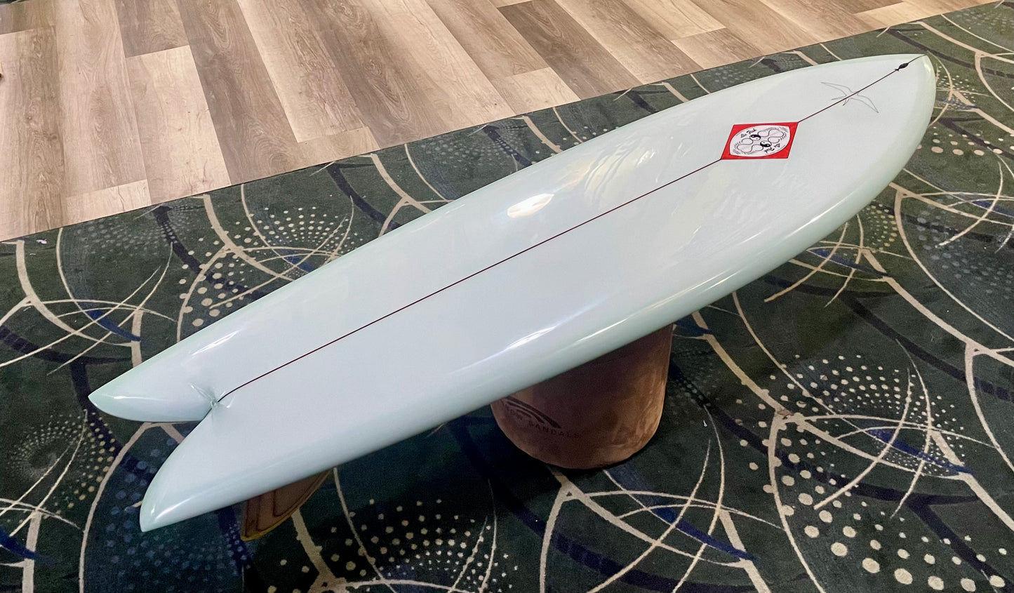 Steve Lis Designs Fish - 6'4 Ice Blue Tint Gloss & Polish