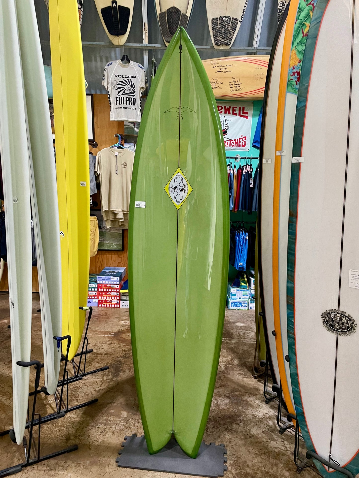 Steve Lis Designs Quad Fish - 7'6 Green Resin Tint Gloss & Polish