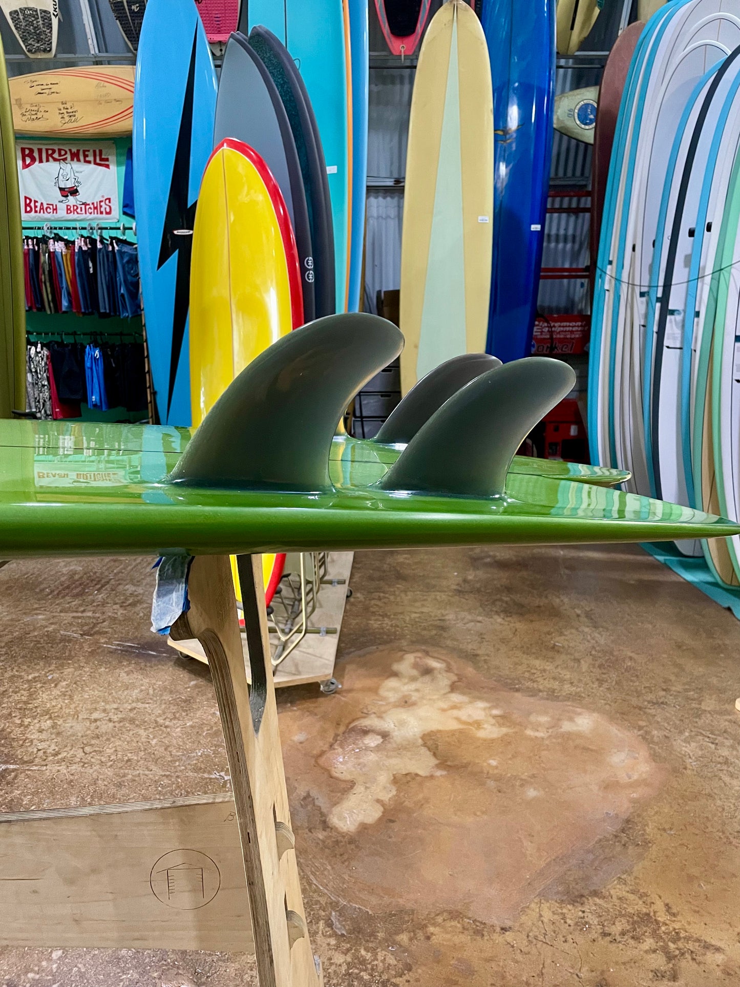Steve Lis Designs Quad Fish - 7'6 Green Resin Tint Gloss & Polish