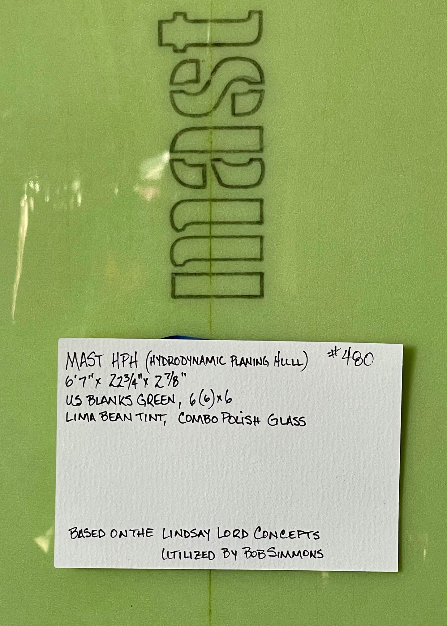 6'7 STEVE MAST HPD MID SIMMONS - LIME BEAN TINT (COMBO POLISH GLOSS)