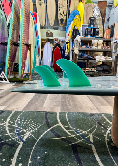 Steve Lis Designs Quad Fish - 6'2" Misty Sage Resin Tint Gloss & Polish