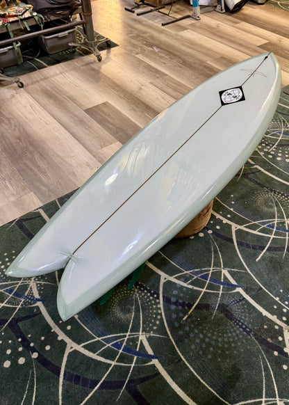 Steve Lis Designs Quad Fish - 6'2" Misty Sage Resin Tint Gloss & Polish