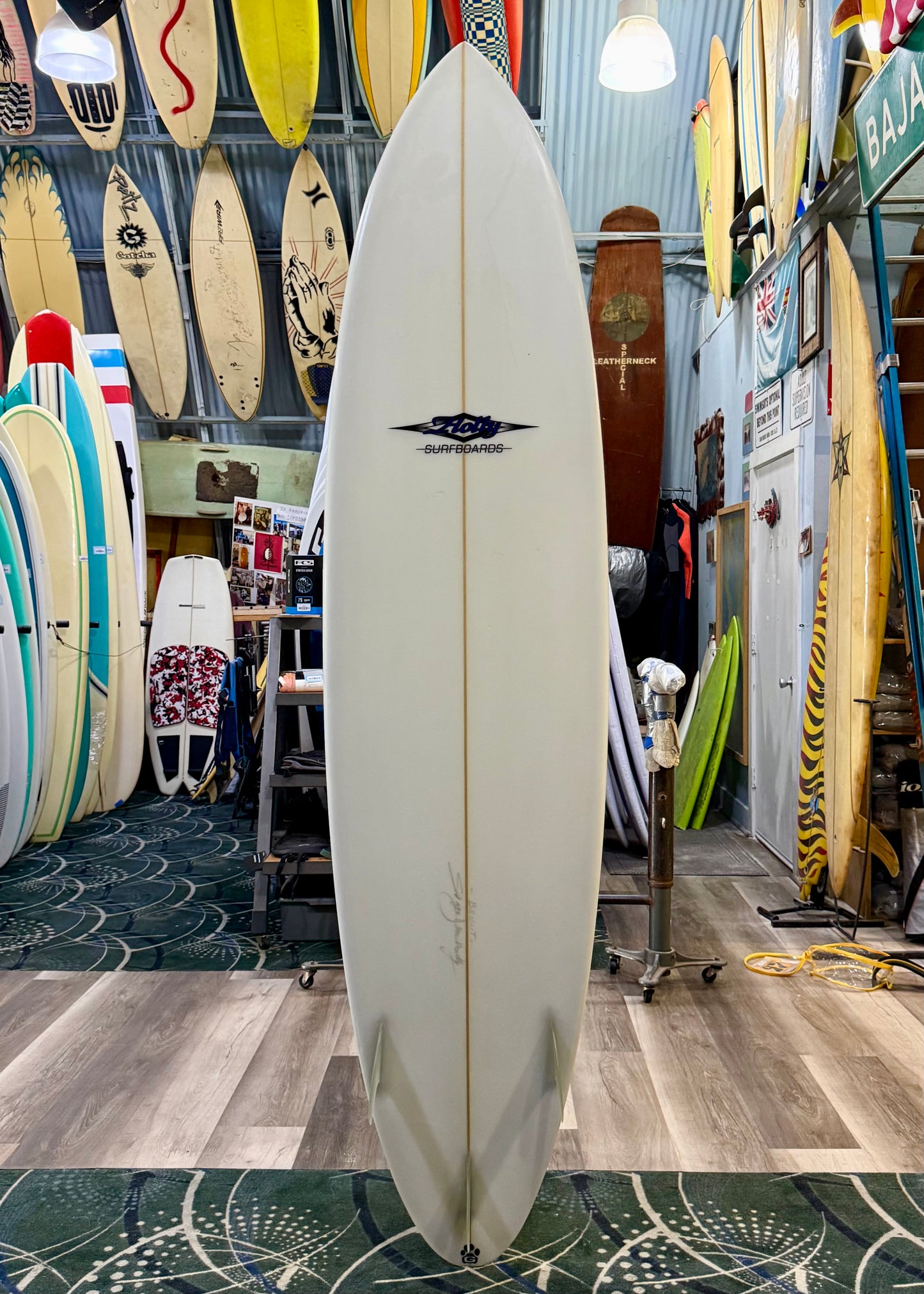 USED 8'2 Holly Winter Egg w/ glass on thrusters
