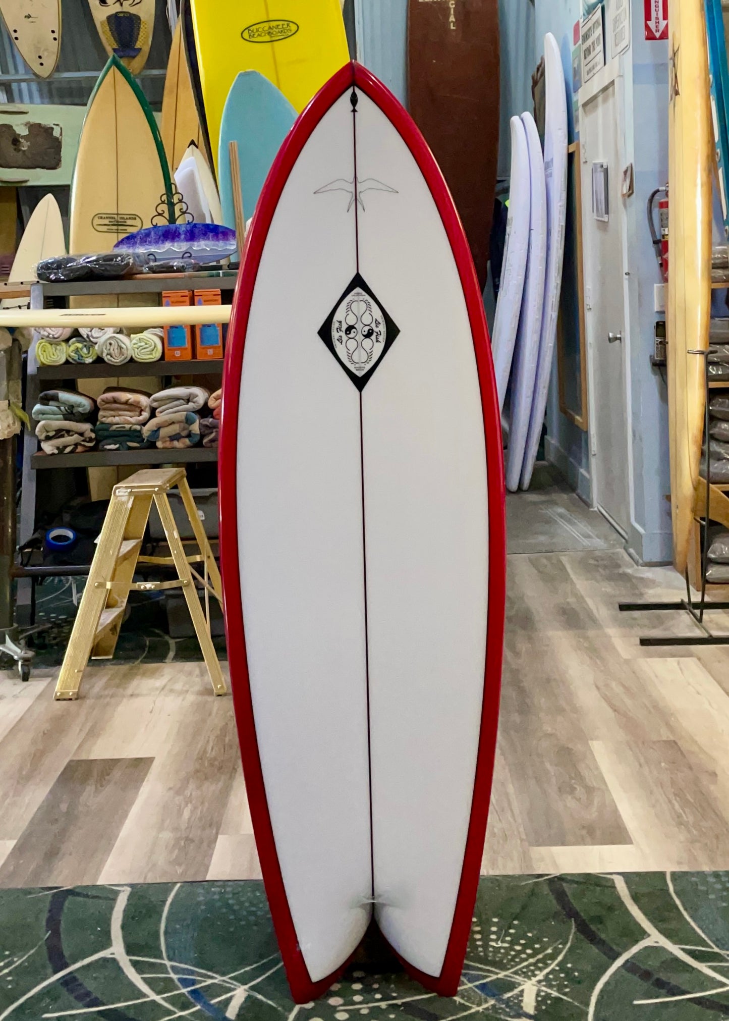 Steve Lis Designs Fish - 5'6" Red Tint Gloss & Polish