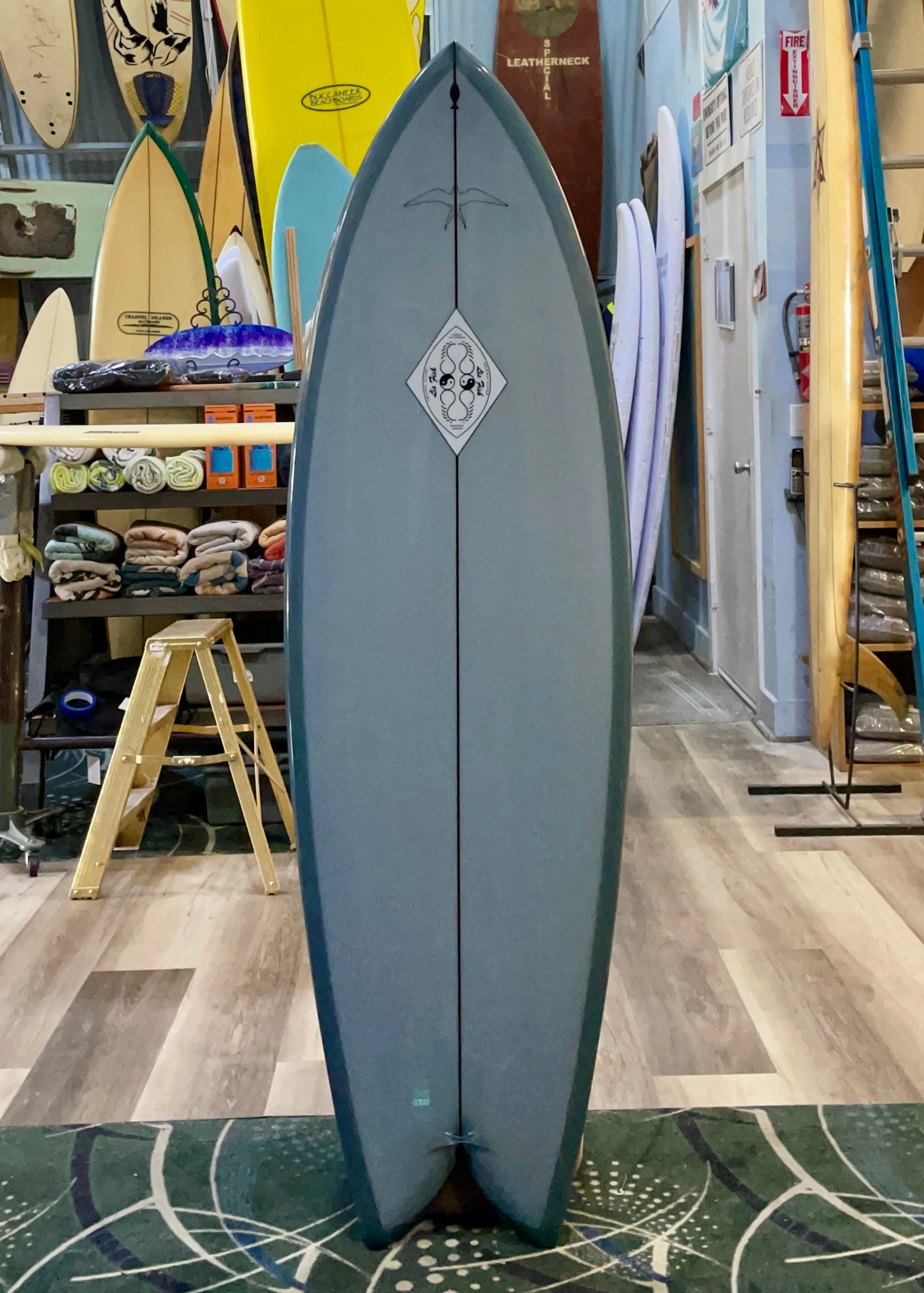 Steve Lis Designs Quad Fish - 5'10 Cool Grey Tint Gloss & Polish