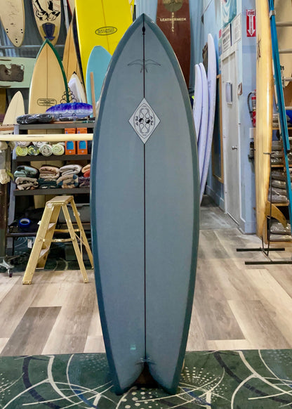 Steve Lis Designs Quad Fish - 5'10 Cool Grey Tint Gloss & Polish