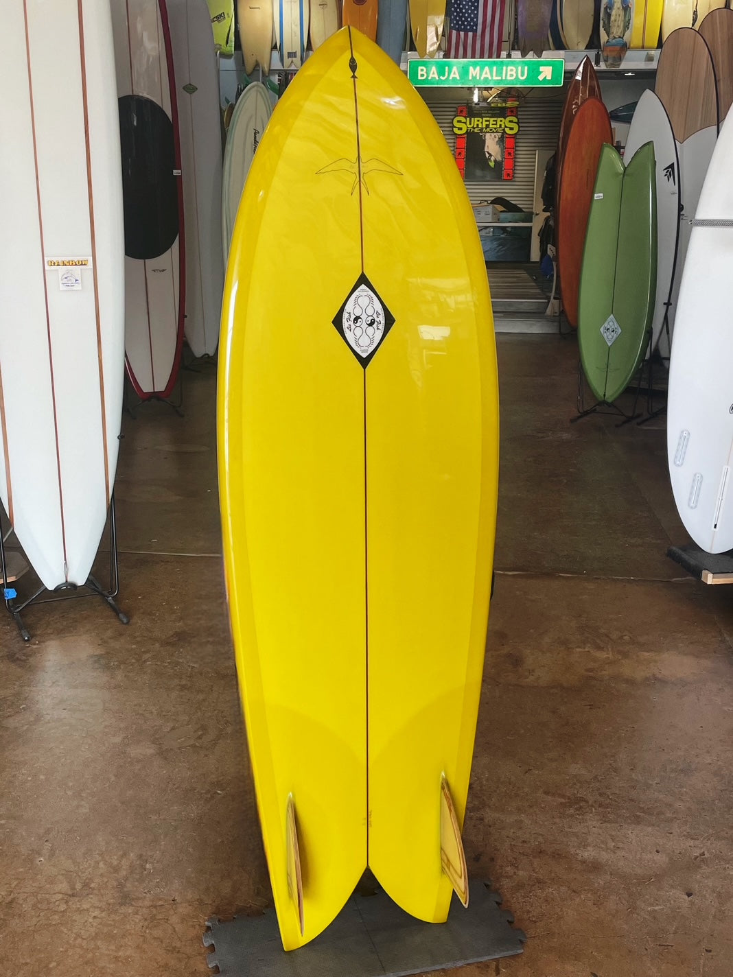 Steve Lis Fish - 5’8 Mustard Yellow Resin Tint Gloss & Polish