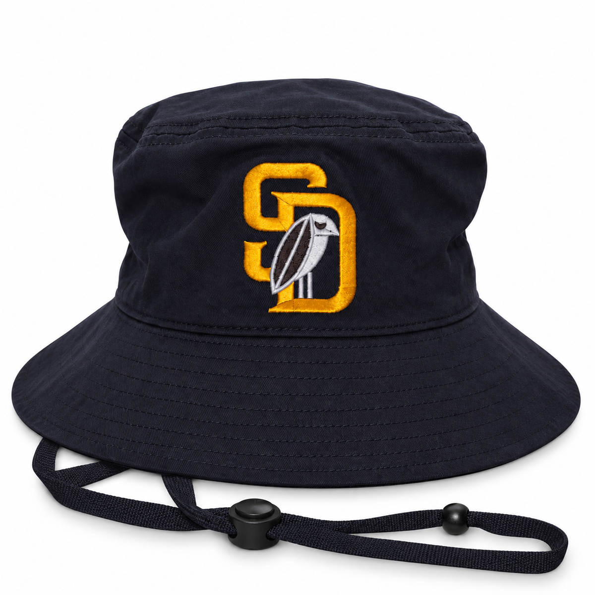 SD Bird Wide Brim Canvas Bucket Hat