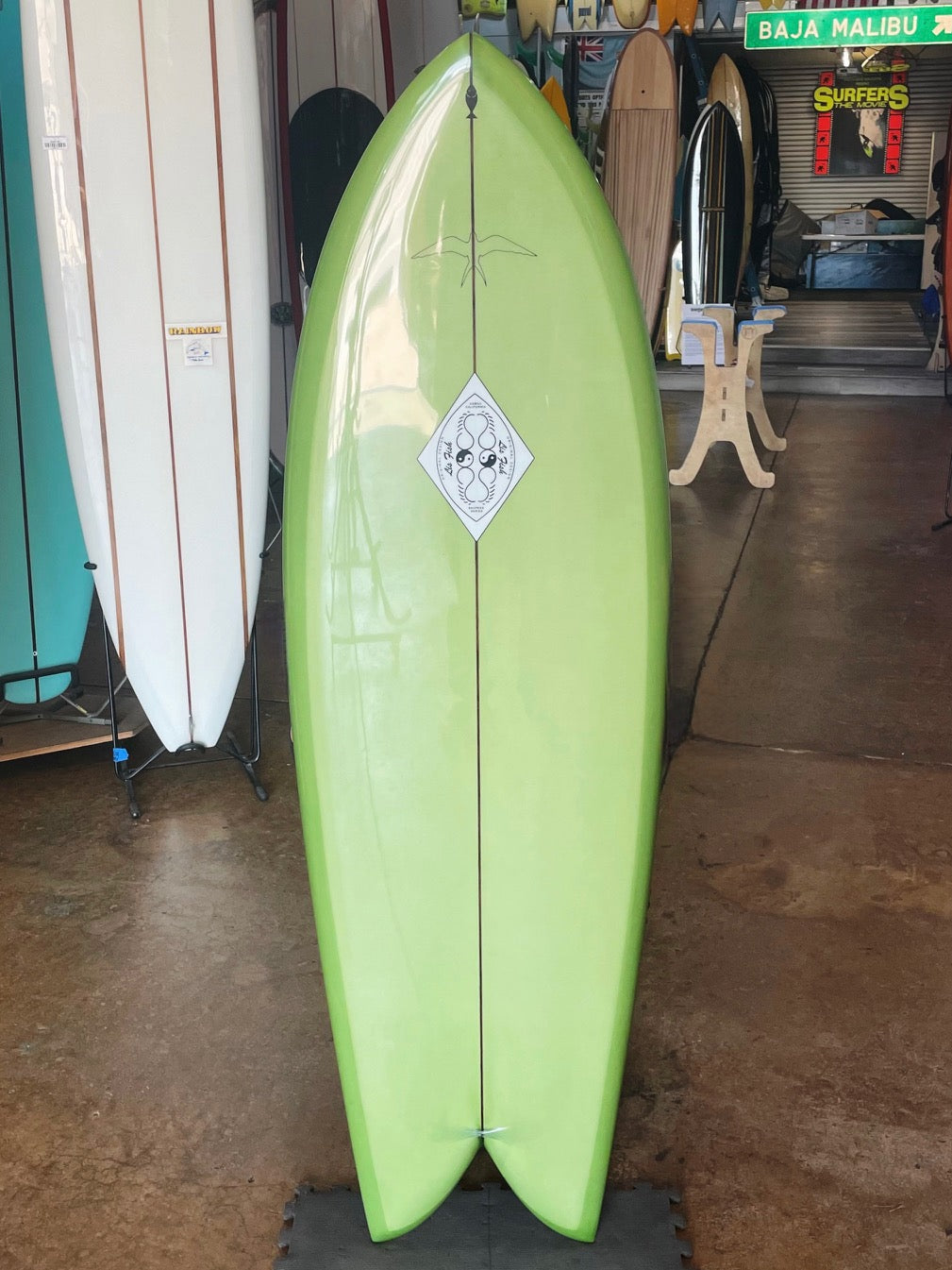 Lis Fish Steve Lis Designs Fish - 5’8 Olive Green Resin Tint Gloss & Polish ...