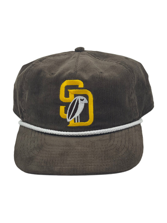 SD Bird Corduroy Hat w/ Rope