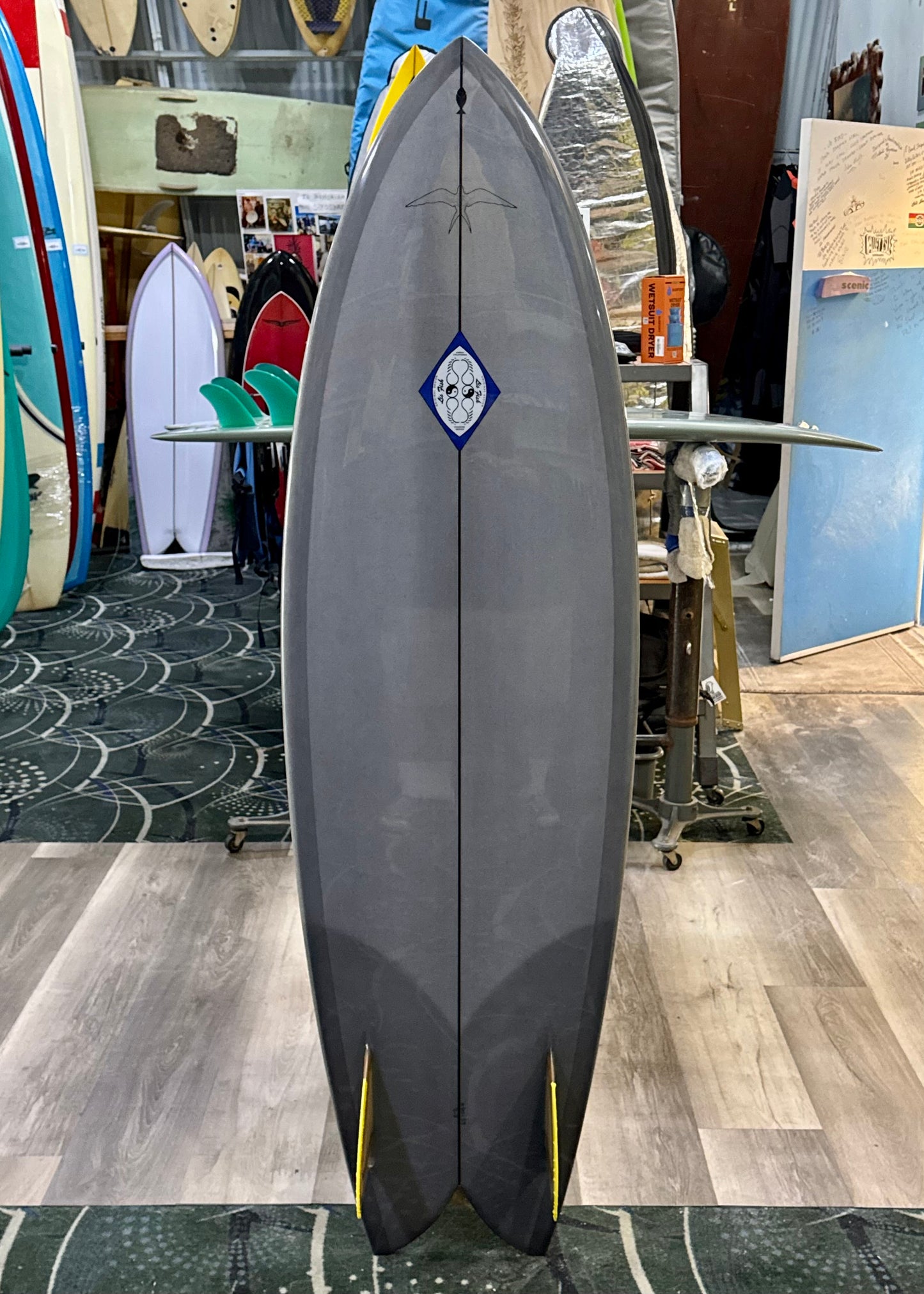 Steve Lis Designs Fish - 6'2" Dolphin Grey Gloss & Polish