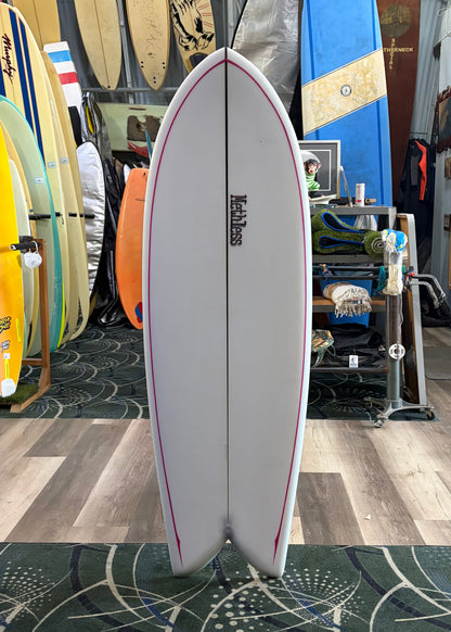 5'6 METHLESS FISH W/ GLASS ON TWINZER FINS J-2965