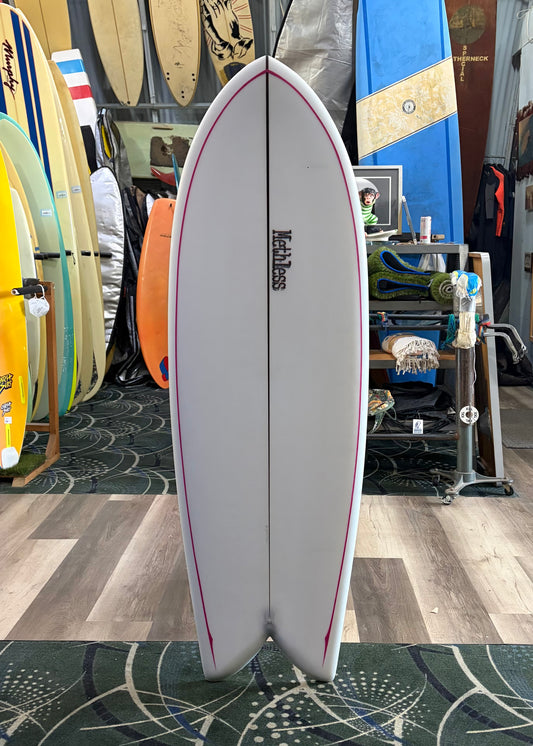 5'6 METHLESS FISH W/ GLASS ON TWINZER FINS J-2965