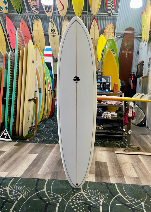 USED 7'6 MITSVEN SUMMER ROUND TAIL EGG TRI-FIN