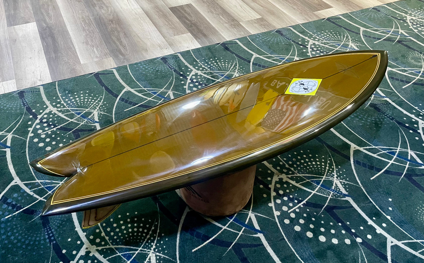 Steve Lis Designs Fish - 5'10 Padres Color Tint with Larry Crow Double Pinlines / Gloss & Polish
