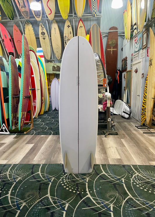 6'8.5" STEVE MAST HPD MID SIMMONS - CLEAR SANDED GLOSS WITH RESIN LOOP