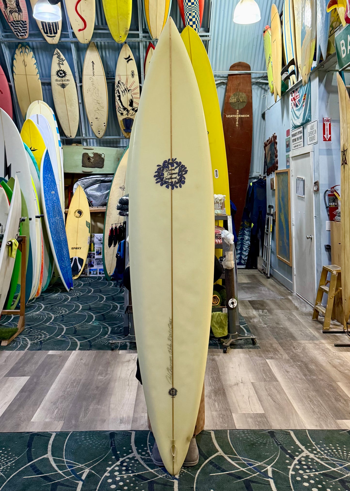 8'4 BREWER CHAPMAN SINGLE FIN - PIN - CLEAR - WINGER