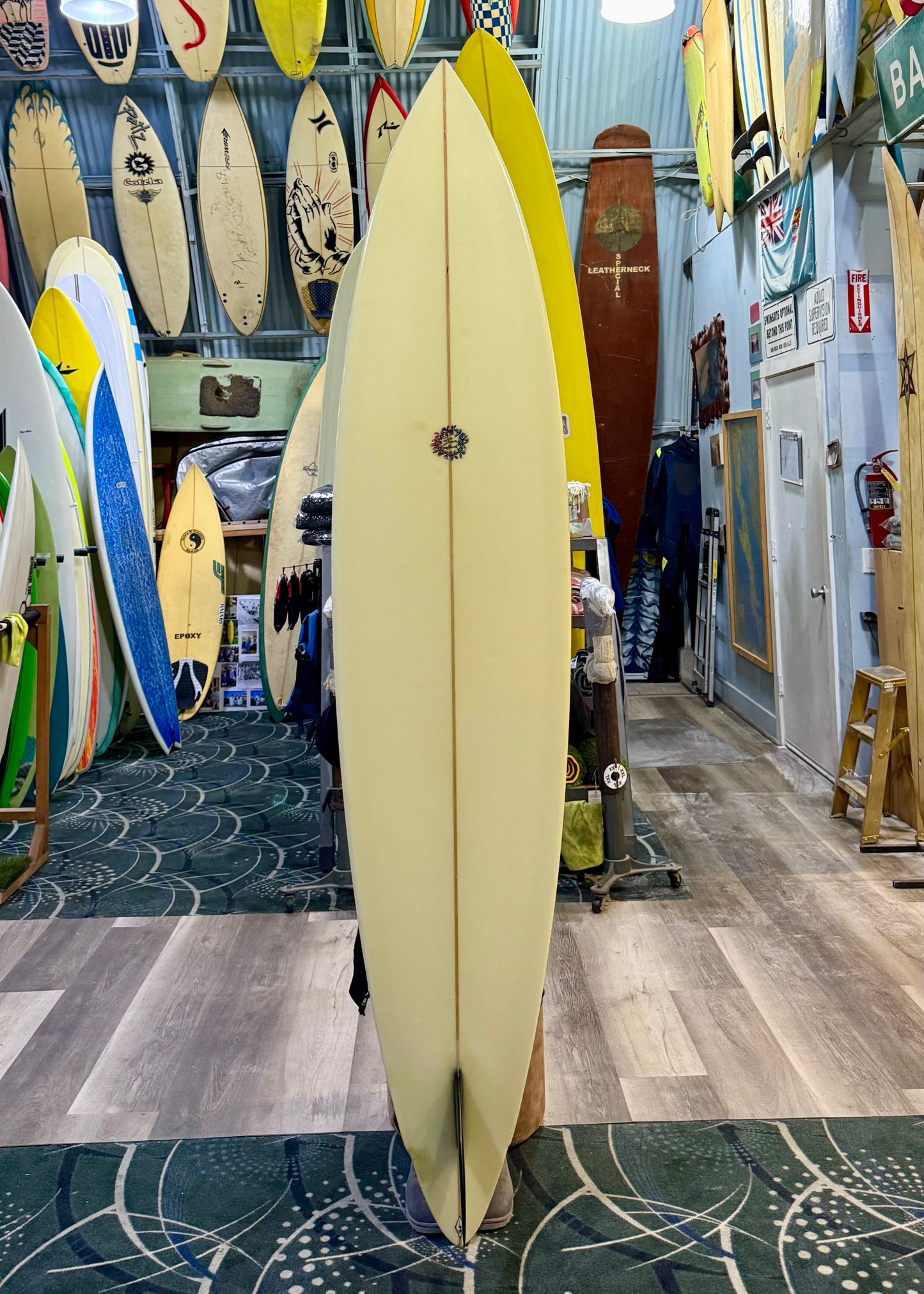 8'4 BREWER CHAPMAN SINGLE FIN - PIN - CLEAR - WINGER