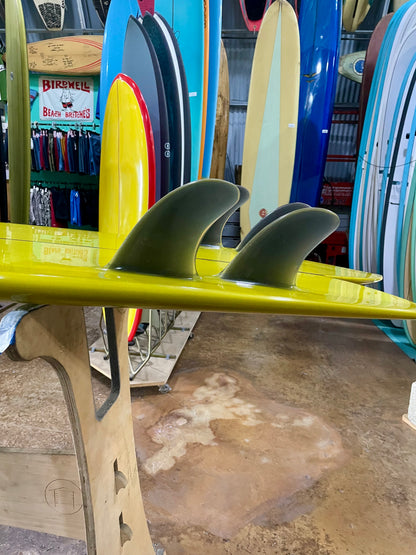 Steve Lis Designs Quad Fish - 7'6 Golden Resin Tint Gloss & Polish Steve Lis Designs Quad Fish - 7'6 Golden Resin Tint Gloss & Polish