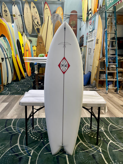 Steve Lis Designs Fish - 5'10" Clear Sanded Finish w/ illuminate Fins