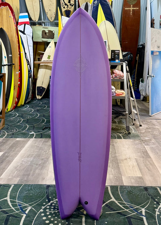 5'10 ELLINGTON FISH W/BOXES - PURPLE TINT SANDED GLOSS