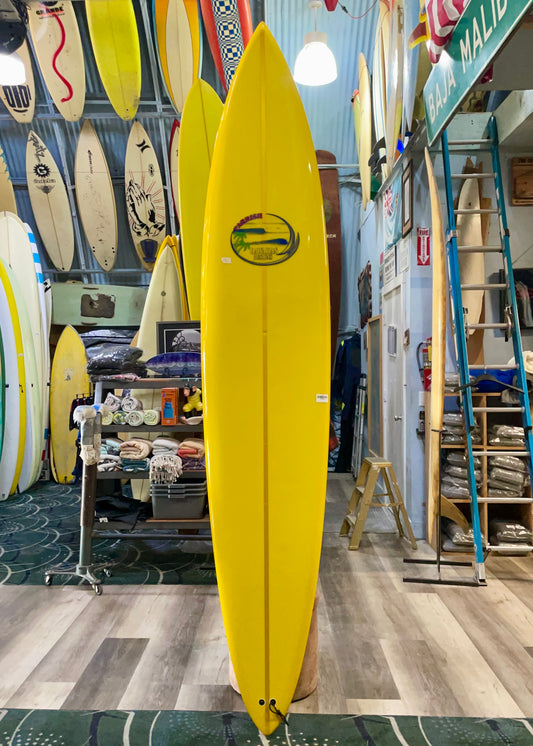 9'0 TOM PARRISH SINGLE FIN - PIN - YELLOW