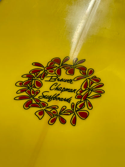 8'8 BREWER CHAPMAN SINGLE FIN - PIN - YELLOW BOTTOM