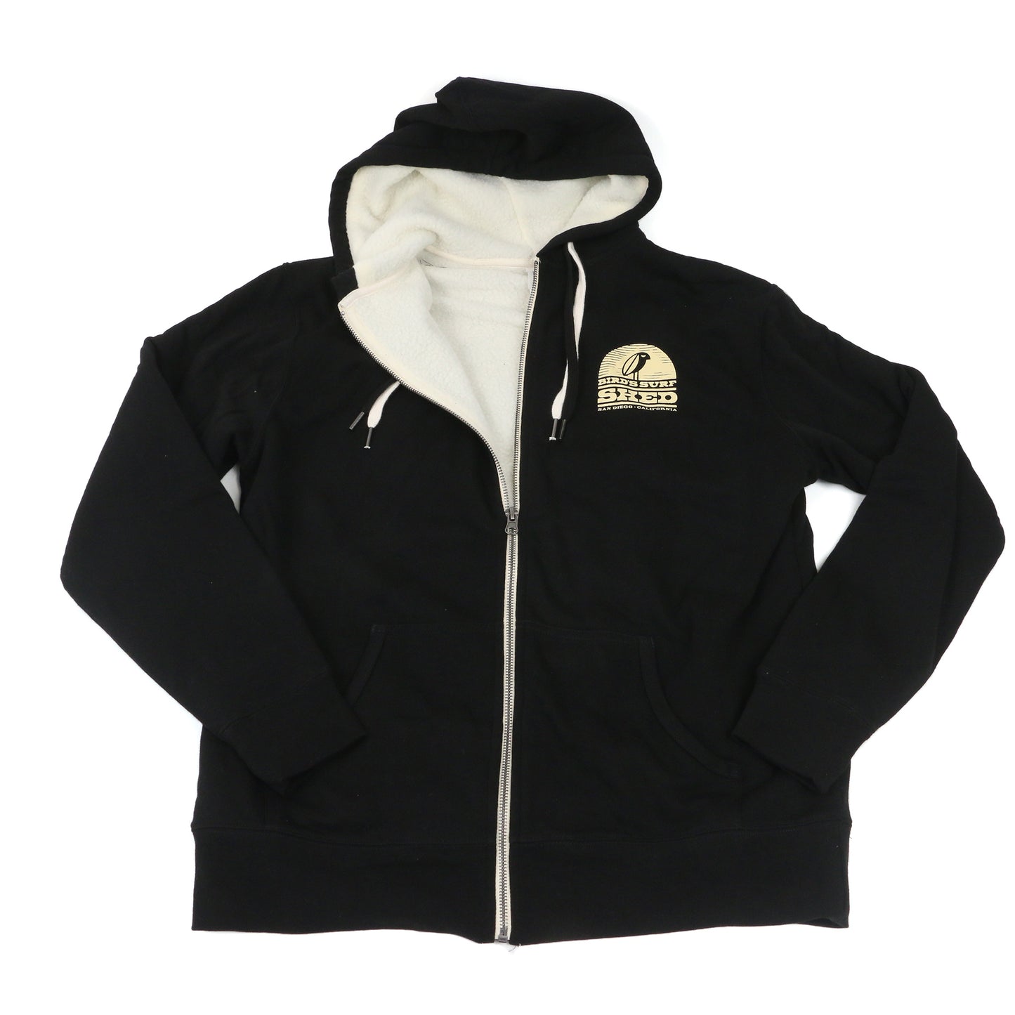Original Logo Sherpa Zip Hoodie